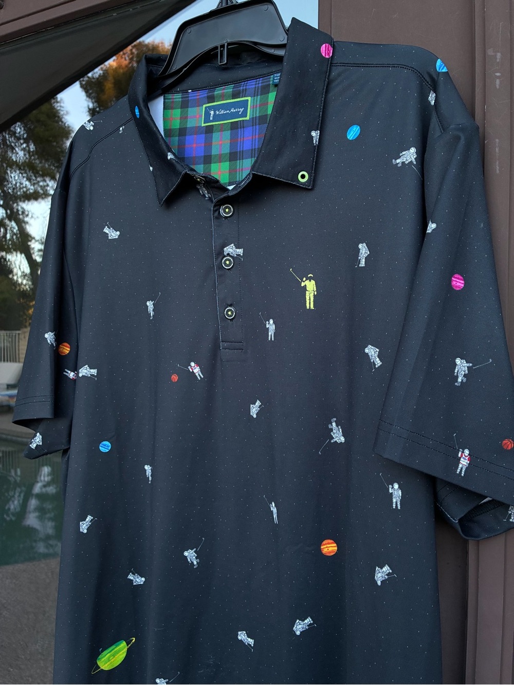 William Murray Navy Blue Spaceman Polo XL